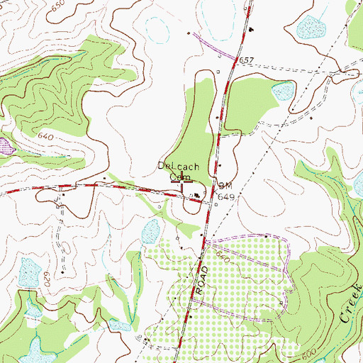 Topographic Map of DeLoach Cemetery, SC