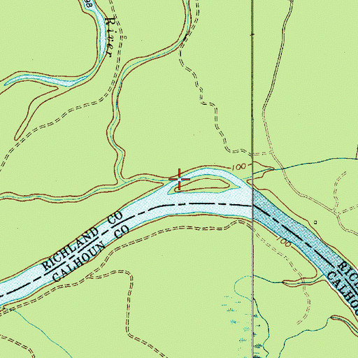 Topographic Map of Dead River, SC