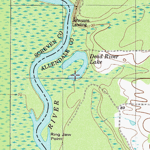 Topographic Map of Dead River Lake, SC