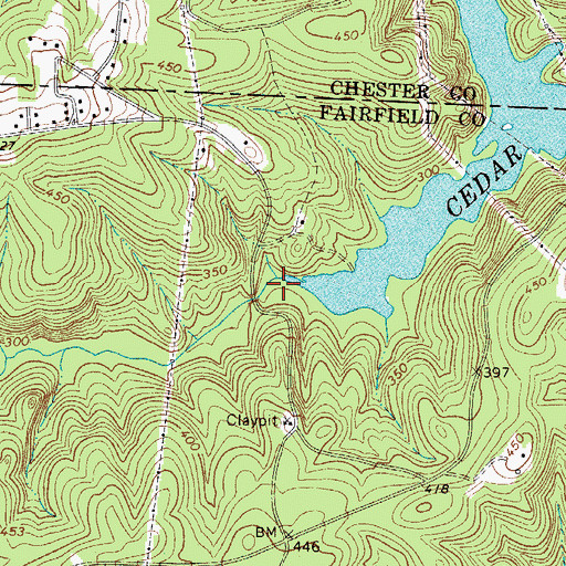Topographic Map of Debutary Creek, SC