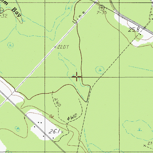 Topographic Map of Deep Bottom Bay, SC