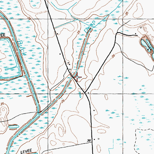 Topographic Map of Deep Branch Bridge, SC