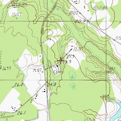 Topographic Map of Deep Branch Church, SC