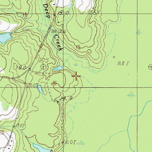 Topographic Map of Deep Creek, SC