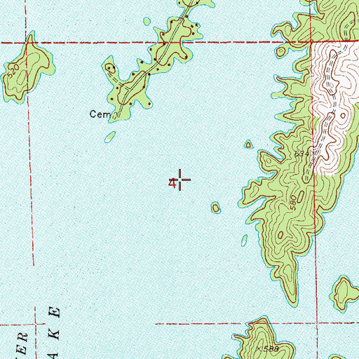 Topographic Map of Madwin Creek, AL