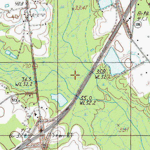 Topographic Map of Deep Hole Swamp, SC