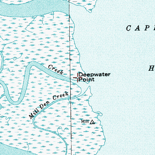 Topographic Map of Deepwater Point, SC