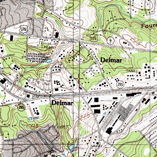 Topographic Map of Delmar School, SC
