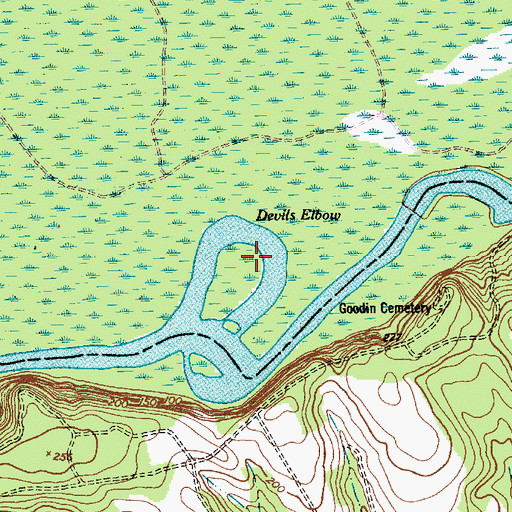 Topographic Map of Devils Elbow, SC