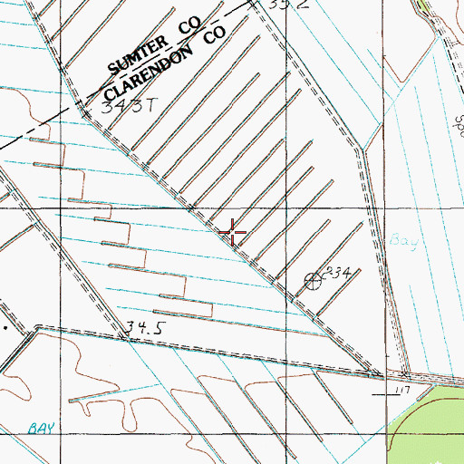 Topographic Map of Dial Bay, SC