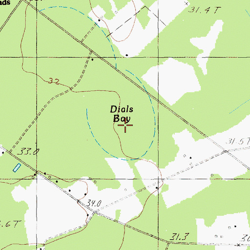 Topographic Map of Dials Bay, SC