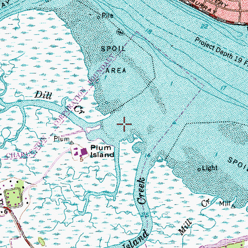 Topographic Map of Dill Creek, SC