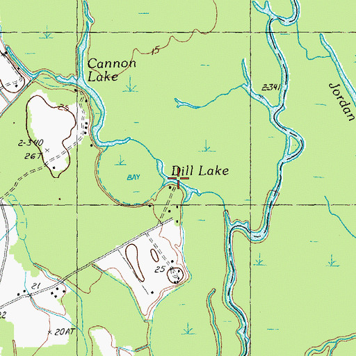 Topographic Map of Dill Lake, SC