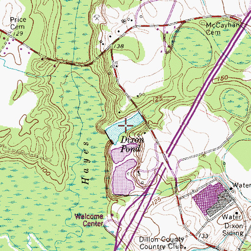 Topographic Map of Dixon Pond, SC