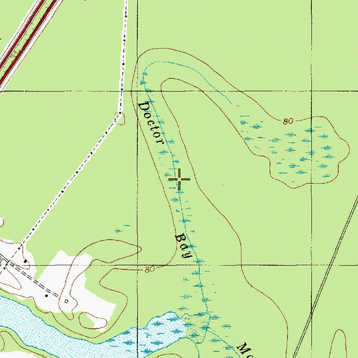 Topographic Map of Doctor Bay, SC