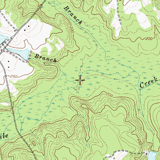 Topographic Map of Dodge Branch, SC