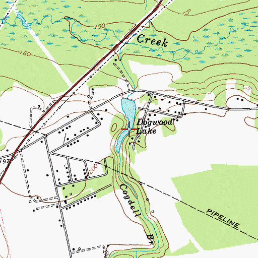 Topographic Map of Dogwood Lake, SC