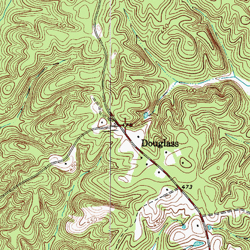 Topographic Map of Douglass, SC
