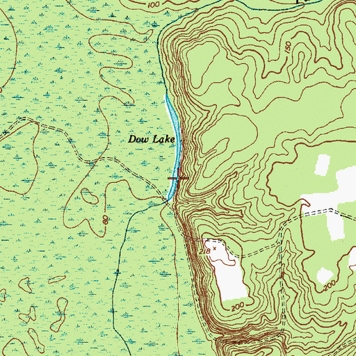 Topographic Map of Dow Lake, SC