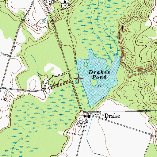 Topographic Map of Drakes Pond, SC