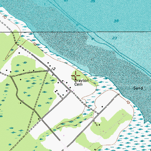 Topographic Map of Drayton Cemetery, SC