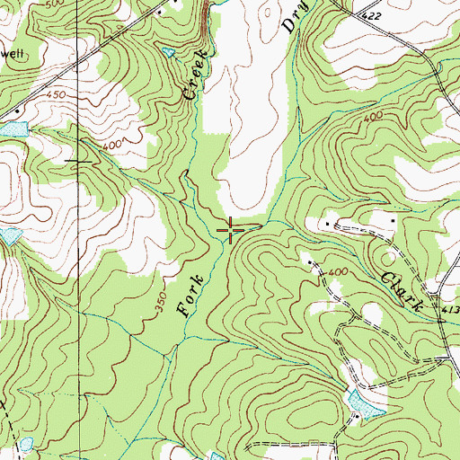 Topographic Map of Dry Branch, SC