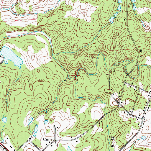 Topographic Map of Dry Branch, SC