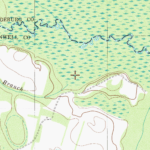 Topographic Map of Dry Branch, SC