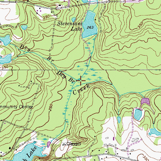 Topographic Map of Dry Branch, SC