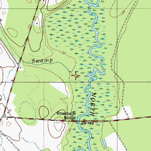 Topographic Map of Dry Swamp, SC