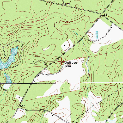 Topographic Map of DuBose Cemetery, SC