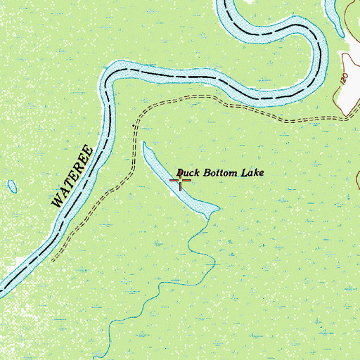 Topographic Map of Duck Bottom Lake, SC