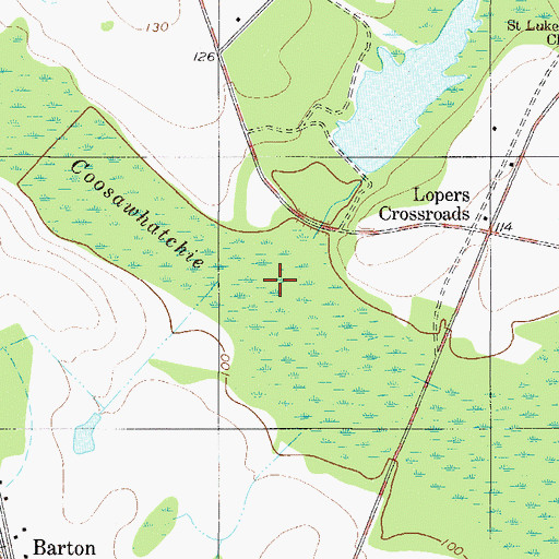 Topographic Map of Duck Branch, SC