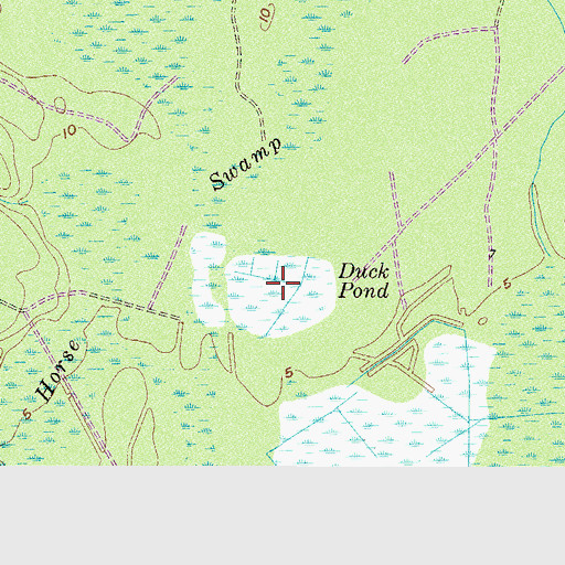 Topographic Map of Duck Pond, SC