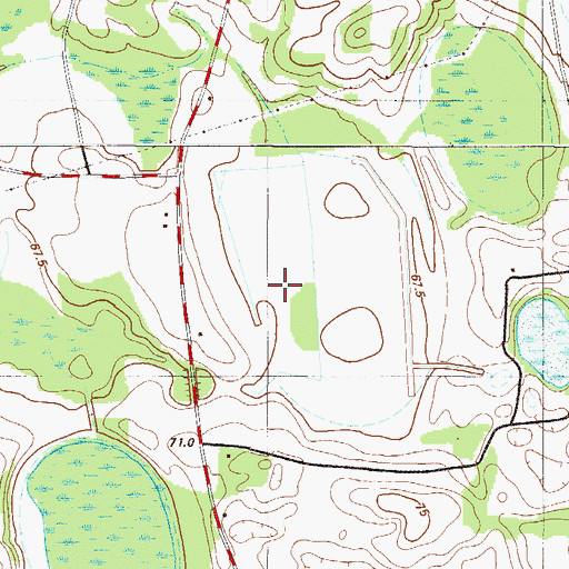 Topographic Map of Duck Pond Bay, SC