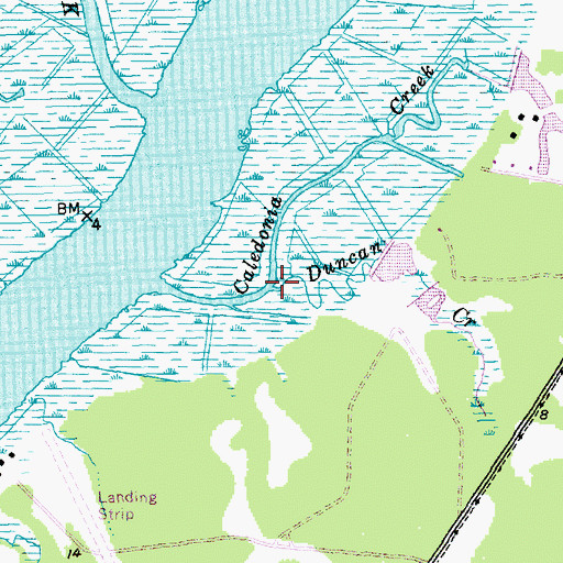 Topographic Map of Duncan Creek, SC