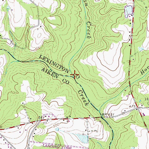 Topographic Map of Duncan Creek, SC