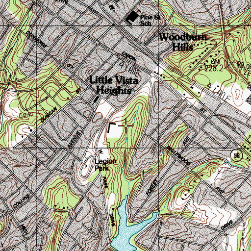Topographic Map of Duncan Park, SC