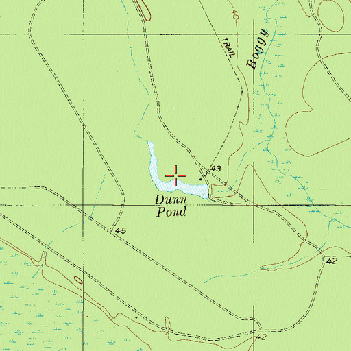 Topographic Map of Dunn Pond, SC