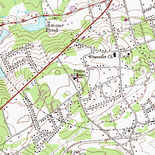 Topographic Map of Dunns Chapel, SC