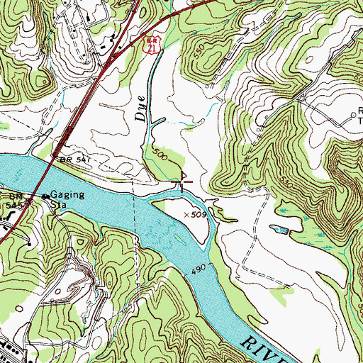 Topographic Map of Dye Branch, SC
