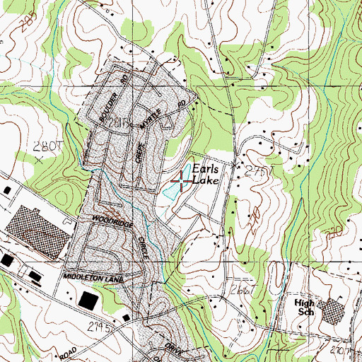 Topographic Map of Earls Lake, SC