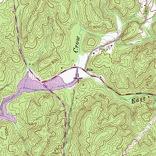 Topographic Map of East Fork Crow Creek, SC
