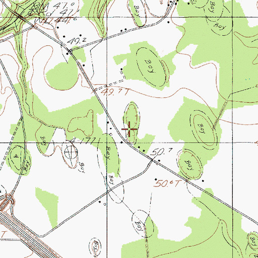 Topographic Map of East Middle School, SC
