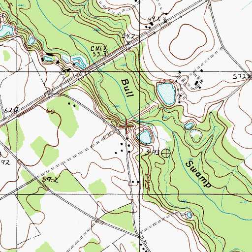 Topographic Map of East Orange School, SC
