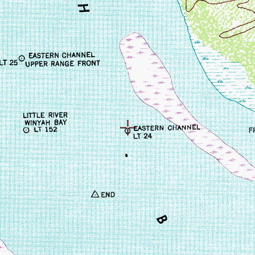 Topographic Map of Eastern Channel Light 24, SC