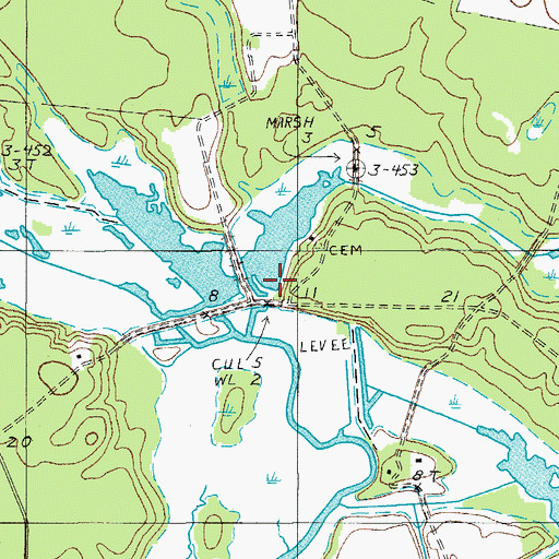 Topographic Map of Ebenezer Church, SC