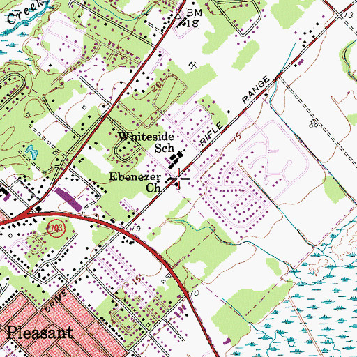 Topographic Map of Ebenezer Church, SC