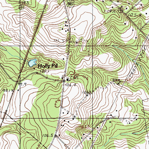 Topographic Map of Ebenezer School, SC