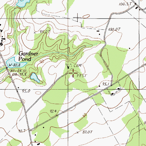 Topographic Map of Ebenezer School, SC